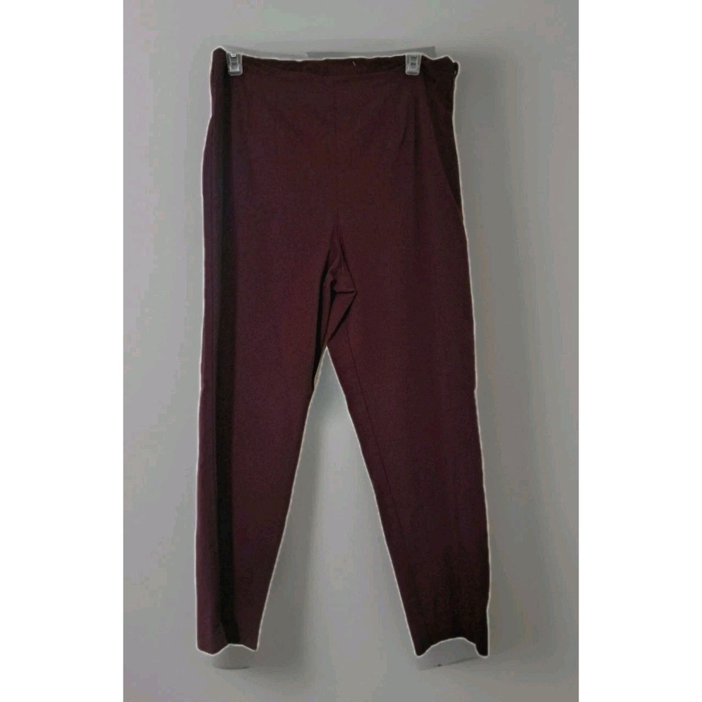 Time & Tru Burgundy Capri Pant Twill Burgundy Maroon Stretch Pull on Size 16